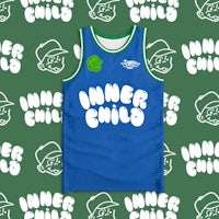 a basketball jersey with the words inner chiles on it
